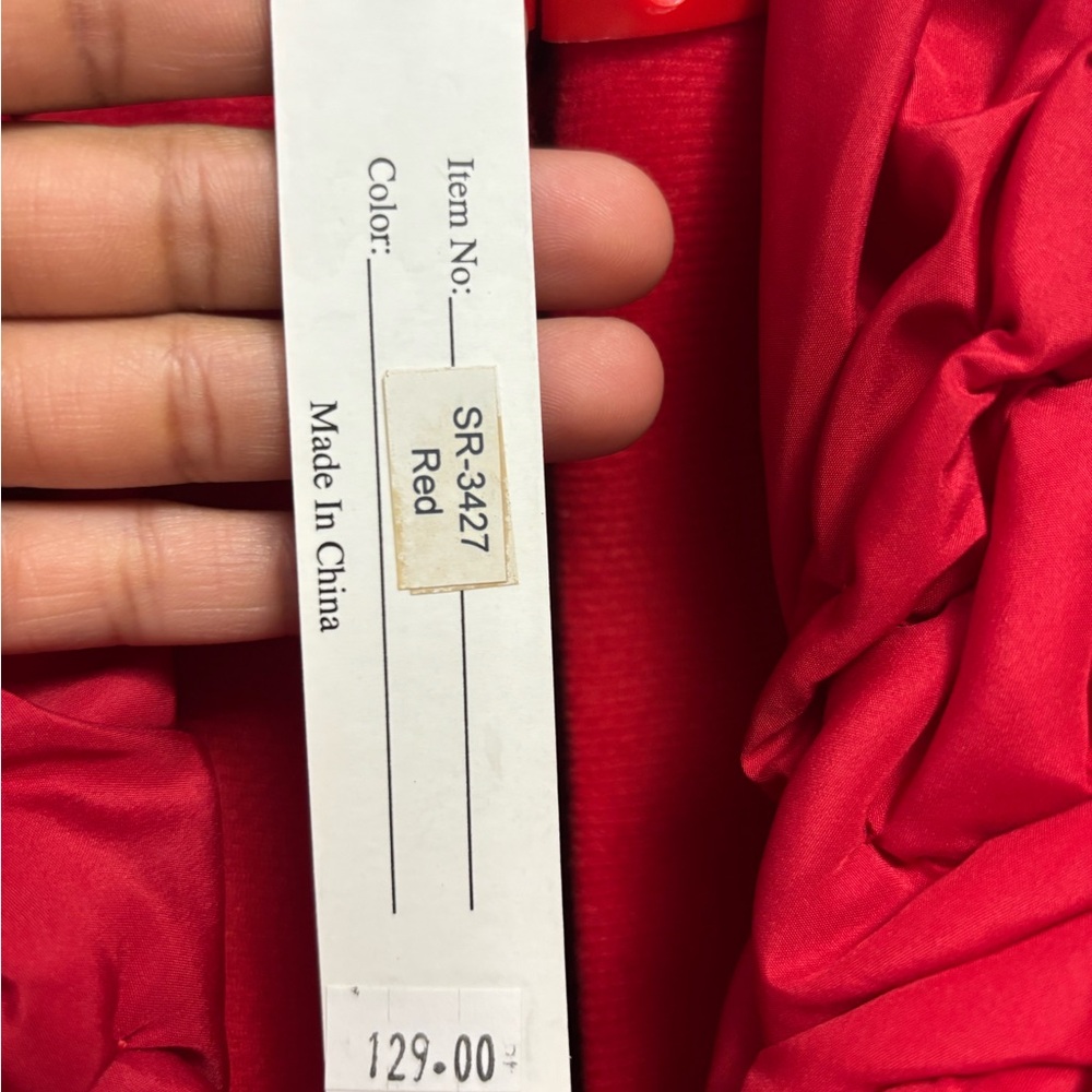 Chic Red Women's Trench Coat - Picture 7 of 8